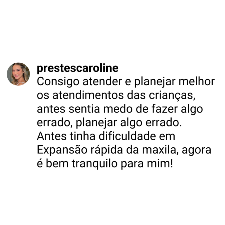 Depoimento de aluna sobre o Minuto Expansão
